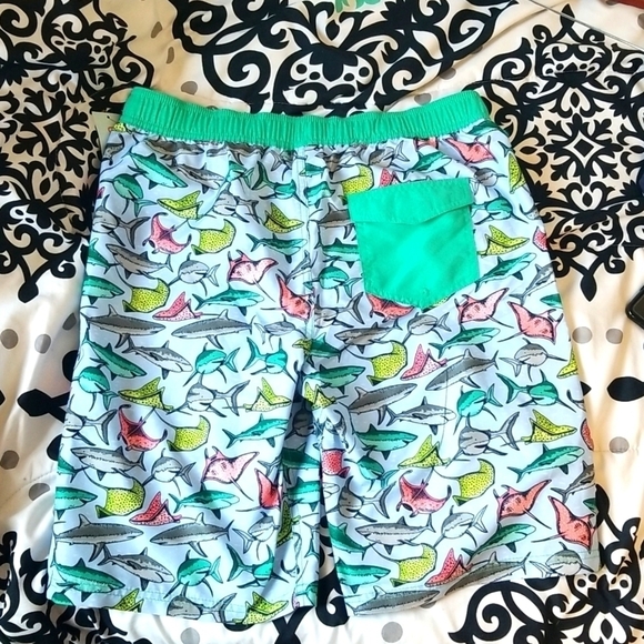 2/$15 BOYS Shark Swim Trunks - Cat & Jack Blue - Picture 6 of 7